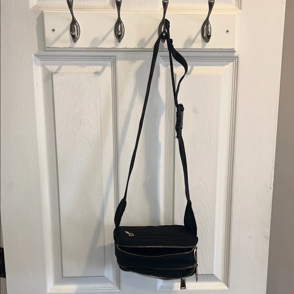 Black Multi-Zip Crossbody/Fanny Pack Bag - Picture 3 of 3